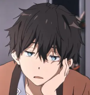 🥀 f23a84a7 anime, anak laki-laki, mengantuk, karakter, malas telegram sticker