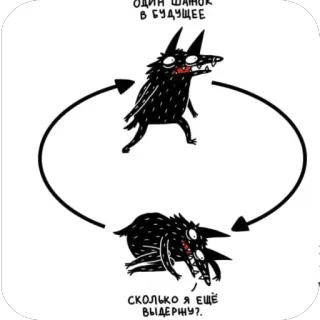 🫥 7eea9158 ОДИН ШАЖОК В БУДУЩЕЕ
СКОЛЬКО Я ЕЩЁ ВЫДЕРЖУ? Wolf, Cartoon, Fahrrad, Russisch, Text telegram sticker