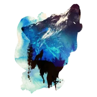 Волки telegram stickers