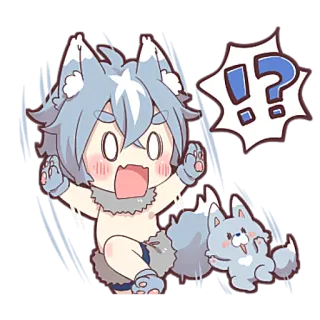 🧐 0516b8dc 动漫, 狼, 卡通, 兽人, 可爱 telegram sticker