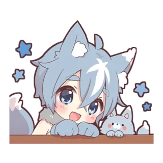 🥰 9ef332e3 动漫, 狼, 可爱, 可爱, 卡通, 兽人, 贴纸 telegram sticker