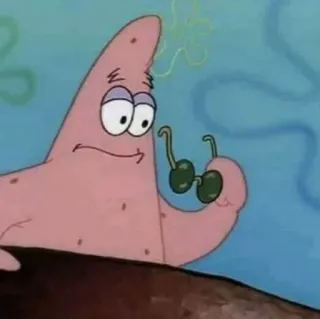 ✨ 017fca2e Patrick Star SpongeBob SquarePants Patrick Star, Spongebob, Cartoon Figur, Brille, Seestern telegram sticker