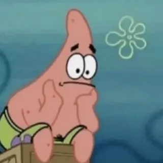 ✨ 72c7a85f Patrick Star SpongeBob SquarePants Patrick Star, SpongeBob Schwammkopf, Cartoon, traurig, denkend telegram sticker