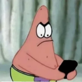✨ cad3d3b0 Patrick Star Spongebob Squarepants patrick star, spongebob, cartoon, wütend, meme telegram sticker