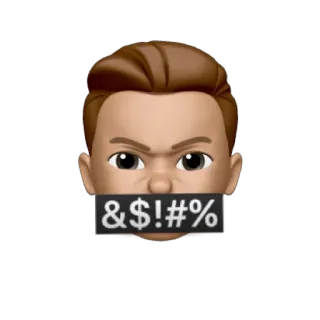 🤬 d6557aef &$\!#% Biểu tượng cảm xúc, Kiểm duyệt, Tức giận, Biểu cảm telegram sticker