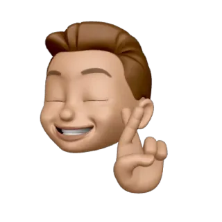 🤞 dfea6687 Memoji, Cầu may, Chúc may mắn, Biểu tượng cảm xúc, Nhân vật, Hình đại diện kỹ thuật số telegram sticker