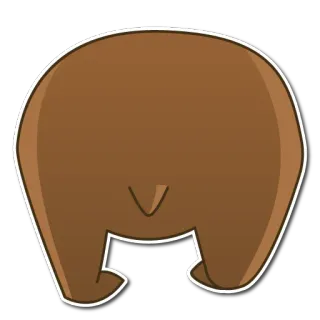 🍑 77c99365 お尻, 動物, 漫画, 後ろ, ステッカー telegram sticker