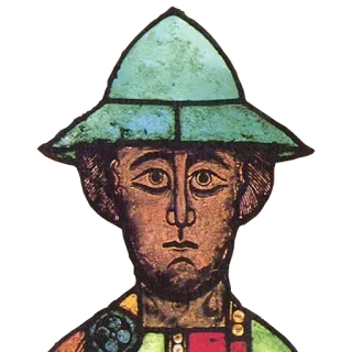 😐 426e5af9 potret, tokoh sejarah, pria, abad pertengahan, topi telegram sticker