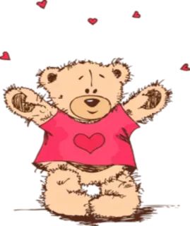 🤗 014cfb85 泰迪熊, 爱, 心, 可爱, 粉色, 迷人 telegram sticker