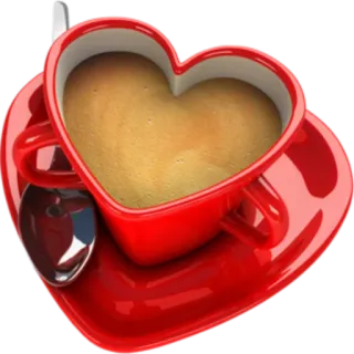 ☕️ 0ac9578a 咖啡, 心, 爱, 杯子, 情人节, 饮料, 饮品, 红色 telegram sticker