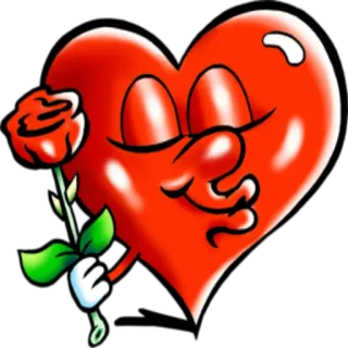 💋 193451de 心, 玫瑰, 爱, 卡通, 情人节, 感情, 浪漫 telegram sticker