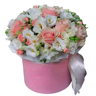 💐 d3ce0715 bunga, mawar, rangkaian bunga, hadiah, buket, merah muda, putih, kotak telegram sticker