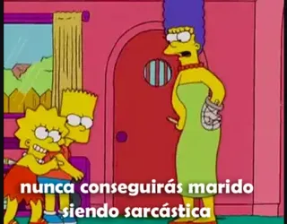 👈 48145c71 Lisa Simpson The Simpsons nunca conseguirás marido siendo sarcástica Simpsonowie, Lisa Simpson, Marge Simpson, Bart Simpson, Kreskówka, Sarkastyczny telegram sticker