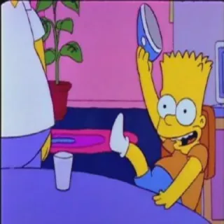 😜 61591271 Bart Simpson The Simpsons Kreskówka, Simpsonowie, Bart Simpson, Animacja, Sitcom telegram sticker