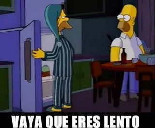 😓 7ecbf7df Homer Simpson The Simpsons VAYA QUE ERES LENTO kreskówka, animacja, komedia, serial, humor, simpsonowie, homer simpson telegram sticker