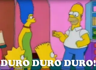 👊 bd6b976b DURO DURO DURO! Kreskówka, Simpsonowie, Homer Simpson, Marge Simpson, Bart Simpson, Lisa Simpson telegram sticker
