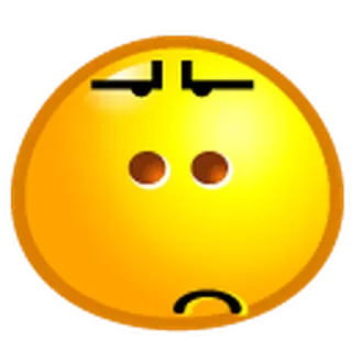 😕 30764315 Emoji, Uśmieszek, Twarz, Wyraz, Żółty telegram sticker