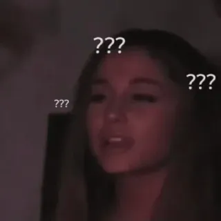 🖤 4a369190 ??? question marks, confused, woman, expression, questioning, doubt telegram sticker