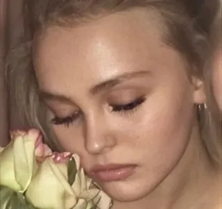 🌟 53c9e0d4 woman, portrait, flowers, beauty, model, face, makeup telegram sticker