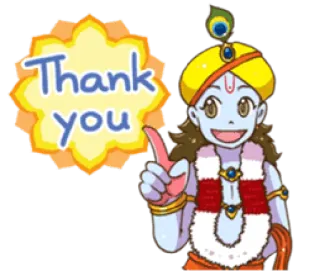 ❤️ 3d426bd9 Krishna Thank you Krishna, Hindoeïsme, Bedankt, Godheid, Religie, Indiase cultuur telegram sticker