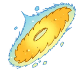 ❤️ 607f6ba4 geel, illustratie, cartoon, ruimte telegram sticker