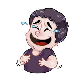 😂 60090416 lachen, huilen, emotie, grappig, cartoon, emoji, humor telegram sticker