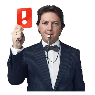 😤 6c2352b6 裁判, 红牌, 警告, 点球 telegram sticker