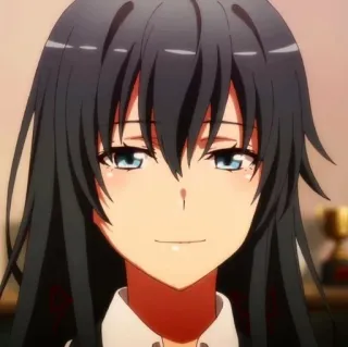🫓 734625b7 Yukino Yukinoshita My Teen Romantic Comedy SNAFU anime, girl, character, portrait, smile, teen telegram sticker