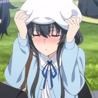 🫓 993de248 anime, girl, cute, blush, school uniform telegram sticker