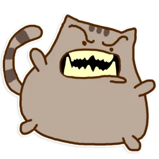 😡 02556444 猫, 生气, 贴纸, 卡通, 动物 telegram sticker