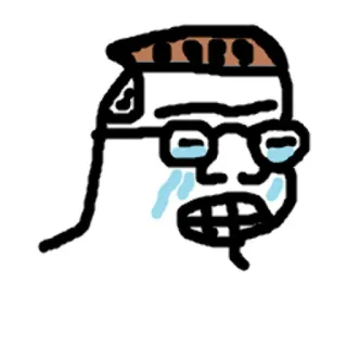 😭 b42cef9c 表情包, 哭, 卡通, 绘画, 悲伤 telegram sticker