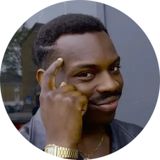 🙂 1de6b065 pensar, meme, inteligente, homem, pensando, ideia, cabeça telegram sticker