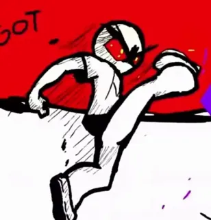 ⏯ 0cf03781 violence, aggression, stick figure, kick, anger whatsapp sticker