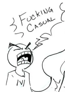 🚫 28fae790 Fucking Casual offensive, profanity, swear word, insult, anger whatsapp sticker