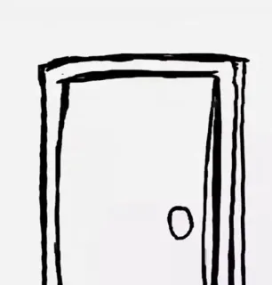 ⏯ 35cf1395 door, entrance, sketch, outline, simple, minimalist whatsapp sticker