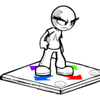 ⏸ 5a987f88 stick figure, arrows, platform, angry, black and white, cartoon whatsapp sticker