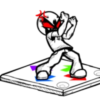 ⏯ 657eaea8 dancing, character, arrows, platform whatsapp sticker