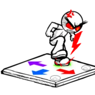 ⬆️ 6ce5dfb8 anger, cartoon, character, stepping, arrows whatsapp sticker