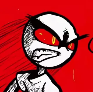 ⏯ cbf00617 cartoon, anger, violent, character, aggression, sketch, illustration whatsapp sticker