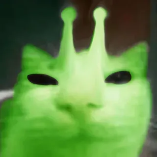 ❇️ 26e6c0f4 고양이, 외계인, 초록색, 동물, 웃긴, 생물 whatsapp sticker
