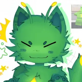 ❇️ 2783cb5f 퍼리, 동물, 만화, 귀여운, 초록색, 캐릭터 whatsapp sticker