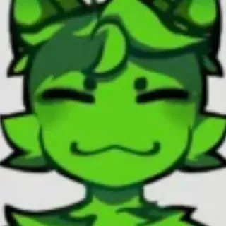 ❇️ 6cccd6e4 초록색, 만화, 아바타, 귀여운, 식물, 잎 whatsapp sticker