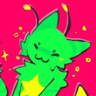 ❇️ a28b96e0 퍼리, 의인화, 만화, 귀여운, 초록색, 동물, 캐릭터, 생물 whatsapp sticker