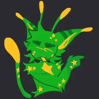 ❇️ d48f9318 외계인, 만화, 캐릭터, 녹색, 별, 기발한 whatsapp sticker