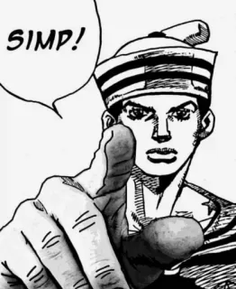 🫵 a30b5b3c SIMP! Simp, Zeigen, Anime Stil, Manga Stil, Matrosenmütze whatsapp sticker