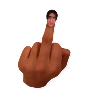 🖕 2739404f 中指, 冒犯, 手势, 粗鲁, 侮辱, 竖中指 telegram sticker