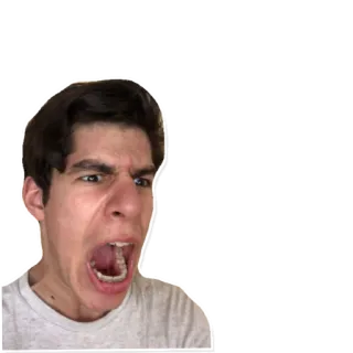 😲 b2b29009 尖叫, 叫喊, 脸, 表情, 男人 telegram sticker