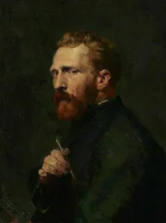 👂 41db0a78 Vincent van Gogh retrato, pintura, arte, artista, Vincent van Gogh telegram sticker