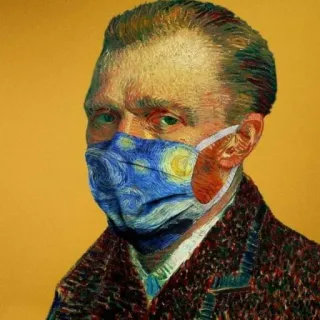 😷 b84b007b Vincent van Gogh arte, pintura, artista, van Gogh, retrato telegram sticker