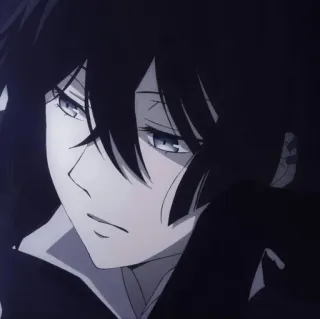 😒 416cec05 Anime, Schwarze Haare, Anime Junge, Manga, Porträt telegram sticker